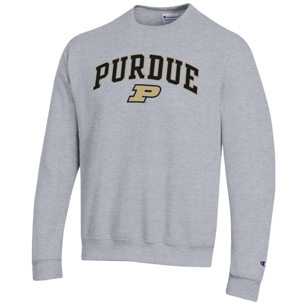  Purdue Boilermakers Champion Arch Over Logo Pullover Sweatshirt - Heather Gray